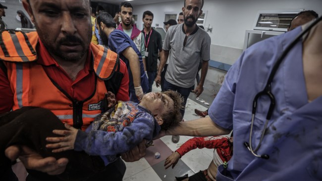 The death toll is expected to rise after the airstrike on Al-Ahli Baptist Hospital in Gaza on Tuesday. Picture: Ali Jadallah/Anadolu via Getty Images