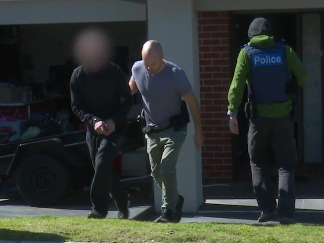 Stills from video released by Victoria Police following warrants in the north western suburbs. 6/9/18