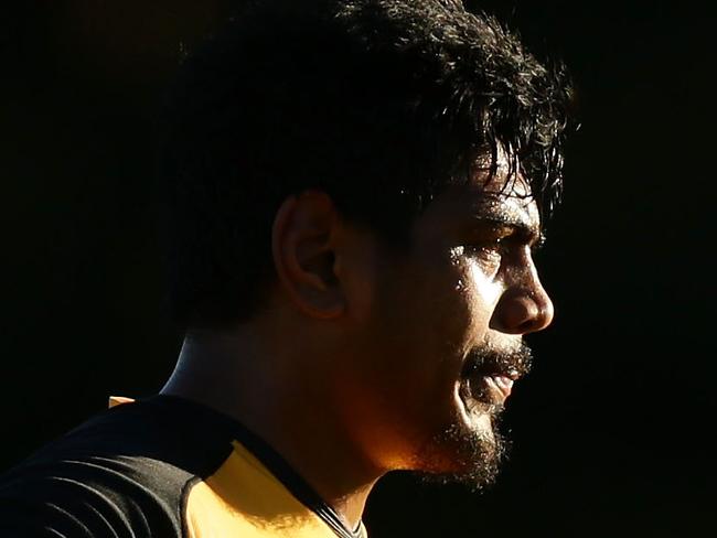 SYDNEY, AUSTRALIA - JULY 08: Will Skelton of the Waratahs looks on during a Waratahs Super Rugby training session at Kippax Lake on July 8, 2014 in Sydney, Australia. (Photo by Matt King/Getty Images)