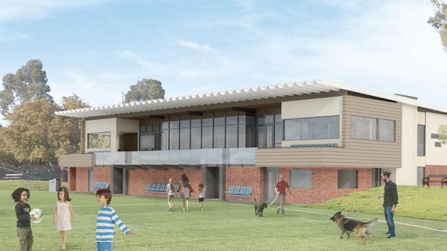 Goodwood Saints Football Club hope to replace its ageing grandstand with a two-storey development. Picture: Wiltshire + Swain Architects