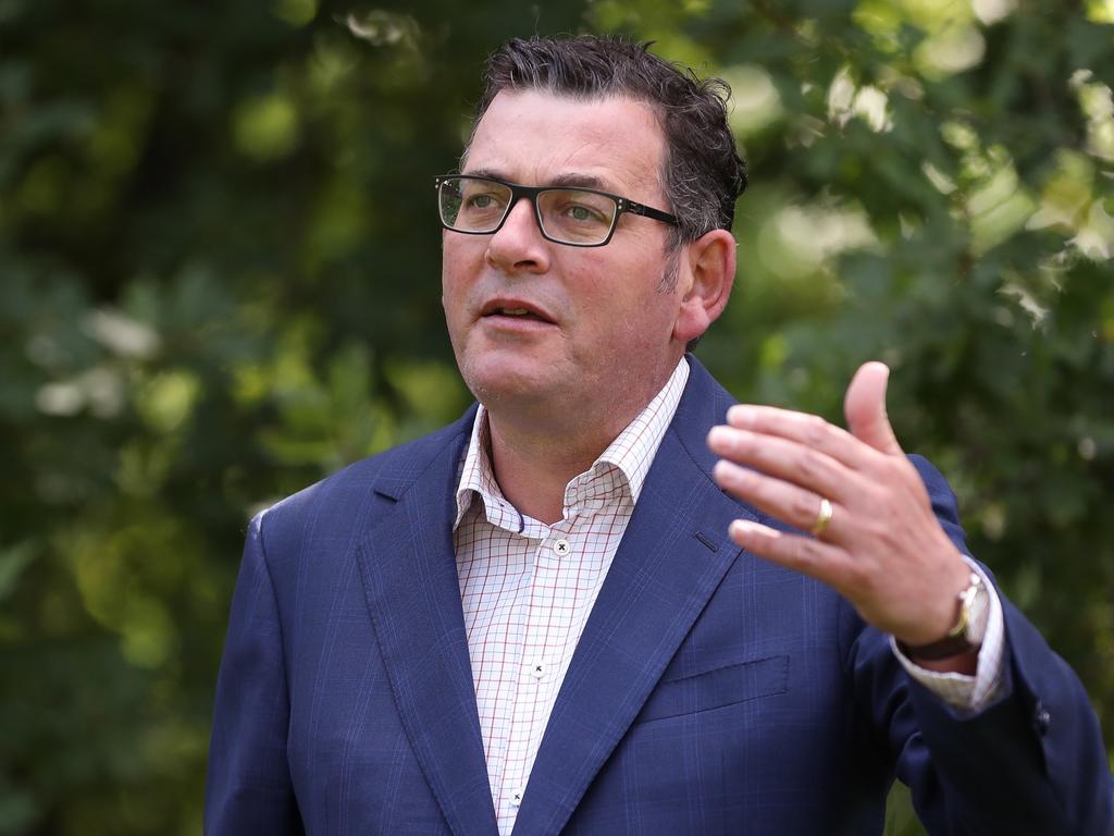 Victorian Premier Daniel Andrews announced changes to mask-wearing rules. Picture: Getty Images