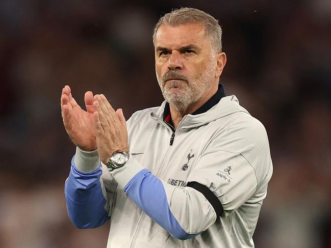 Tottenham Hotspur manager Ange Postecoglou could easily win the Europa League final against Manchester United – and still lose his job. Picture: Carl Recine/Getty Images