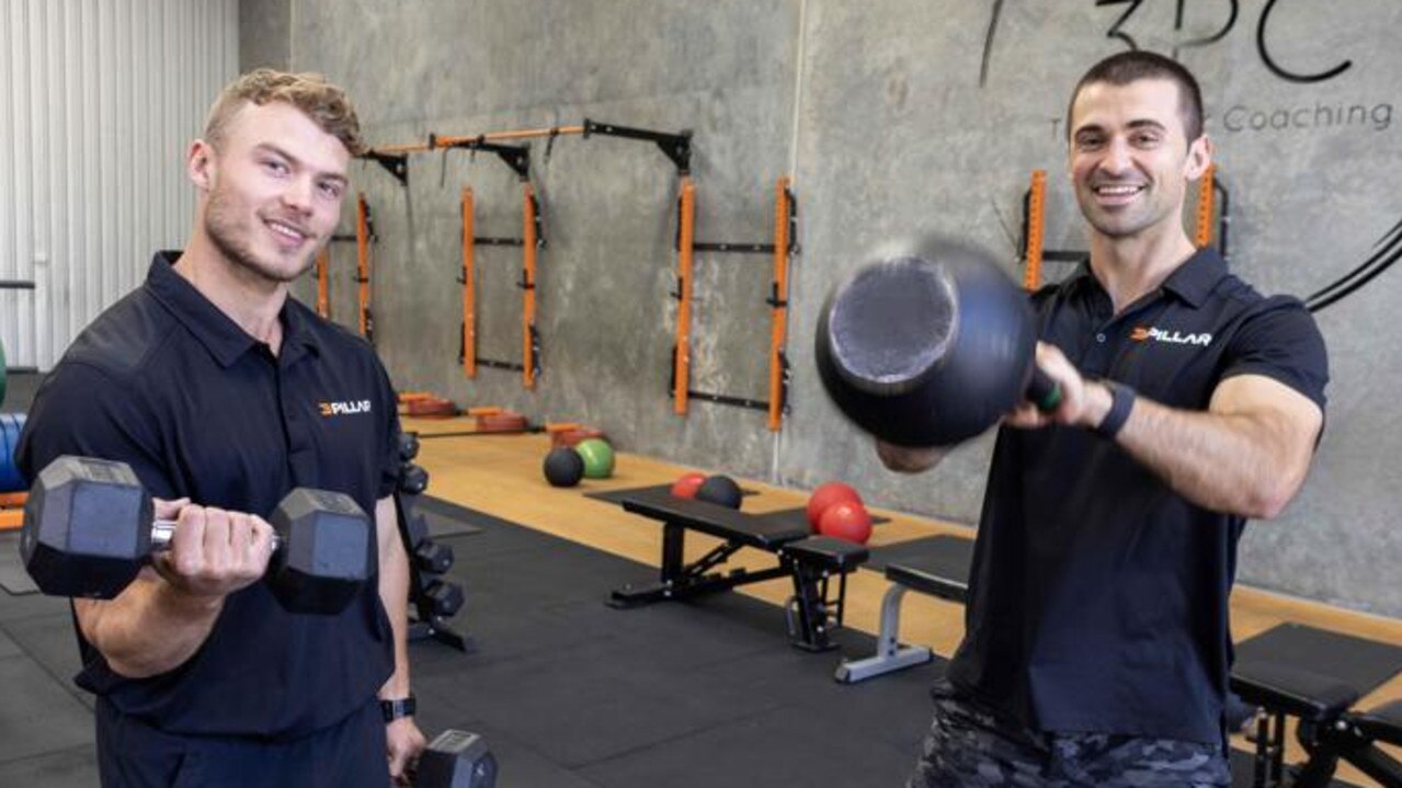 Three Pillar Coaching owners Joshua Trinchini and William Trengove. Picture: NCA NewsWire / Kelly Barnes