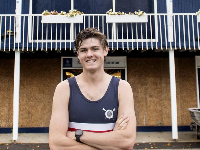 EDUCATION: Rower Fergus HamiltonFergus Hamilton graduated from Melbourne Grammar in December and has been accepted to Yale.He won the junior men's World Championships in Lithuania last year in the 2-man scull. He hopes to go to the Olympics in 2024.Pictured: Fergus Hamilton at the Melbourne Grammar boat shed.PICTURE: ZOE PHILLIPS