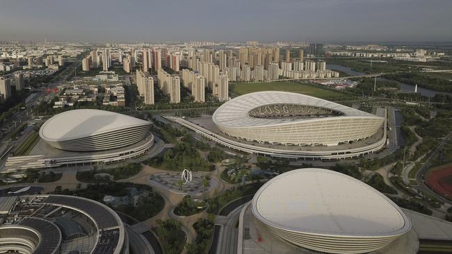 A general view of Suzhou Olympic Sports Center Stadium during the 2022 FIFA World Cup Asian Qualifiers Group A event in Suzhou, China. Picture: Getty Images