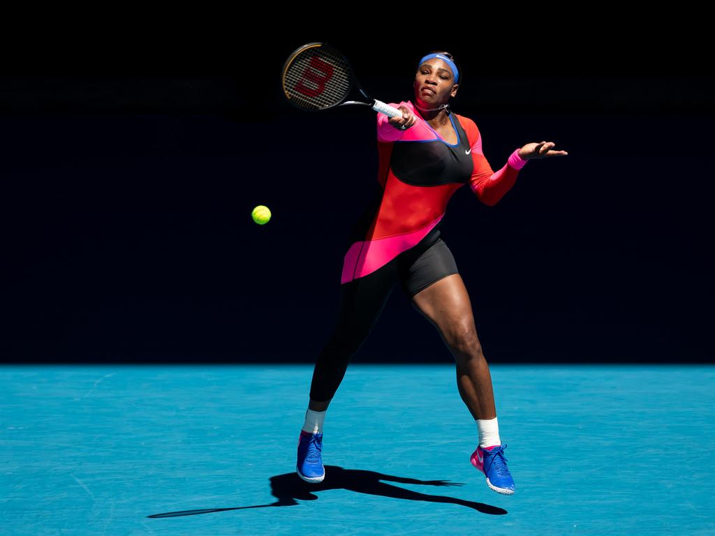 Serena Williams’ forehand let her down. (Photo by Mackenzie Sweetnam/Getty Images)