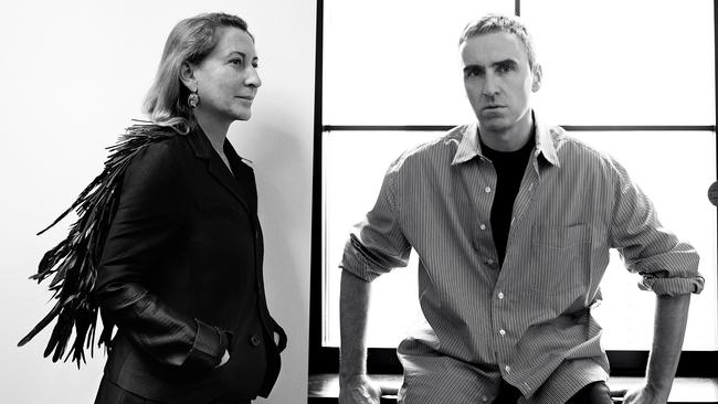 Miuccia Prada and Raf Simons. Picture: Prada