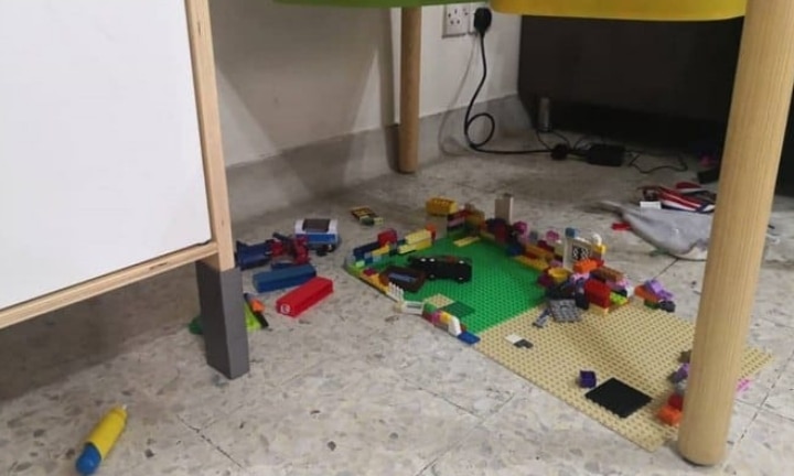 Mess, Disorder and Interior Concept - View of Messy Home Kids Room