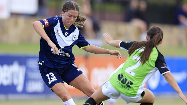 Polly Doran in action for the Victory. (Photo by Mark Evans/Getty Images)