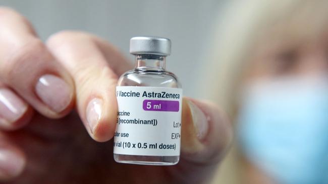 A vial of the AstraZeneca Covid-19 vaccine. Picture: AFP