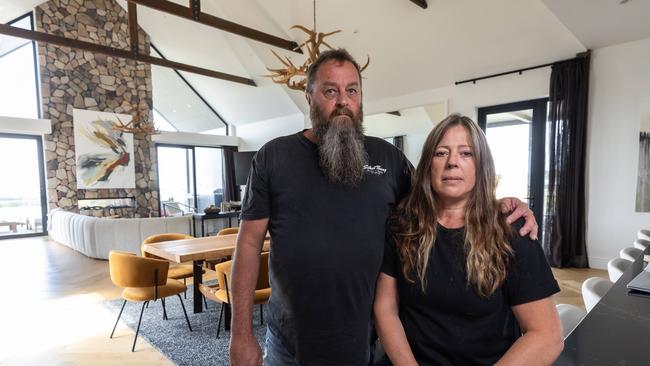 Kevin Griffin, pictured with wife Andrea, won the Gisborne property through Adrian Portelli's business LMCT+. Picture: Jason Edwards