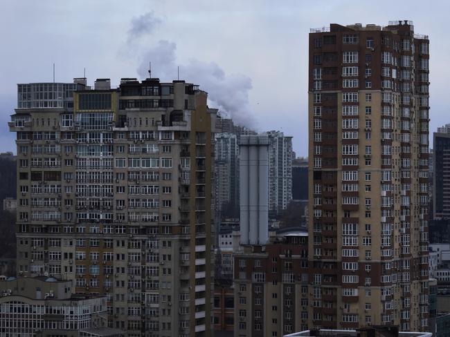 A general city view during a curfew imposed from Saturday 5pm to Monday 8am local time in Kyiv, Ukraine. Picture: Getty Images