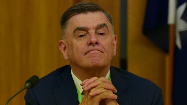 Secretary of the Department of Health Brendan Murphy appearing at the Standing Committee on Health, Aged Care and Sport at Parliament House on Friday. Picture: Sam Mooy/Getty Images)