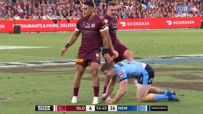 Cameron Munster was placed on report for kicking Liam Martin in Origin.