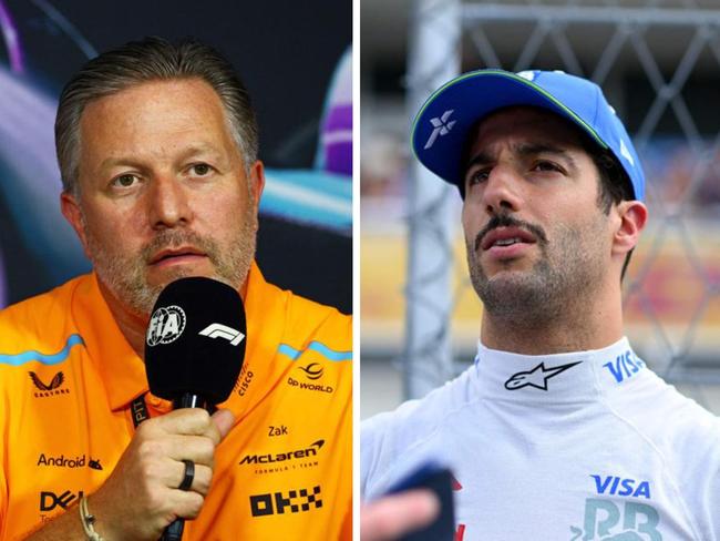 Zak Brown and Daniel Ricciardo. Photo: Getty Images