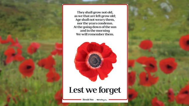 Put a poppy poster in your window on Anzac Day