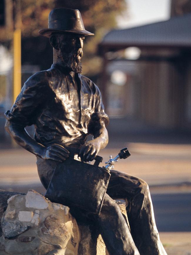 The statue prior to its decapitation. It’s actually a replica of the original 1929 statue, which is nearby inside the Town Hall. Picture: Tourism Western Australia