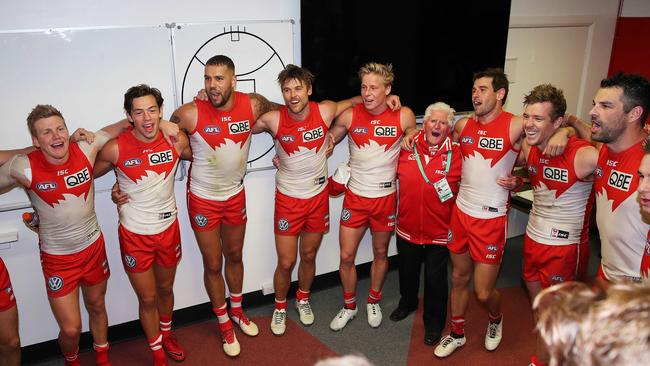 The Swans belt out their song better than most. Picture: Phil Hillyard