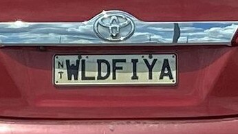 NT funny number plate, WLDFIYA. Picture: Facebook / Lilly Jess Abbott