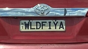 NT funny number plate, WLDFIYA. Picture: Facebook / Lilly Jess Abbott