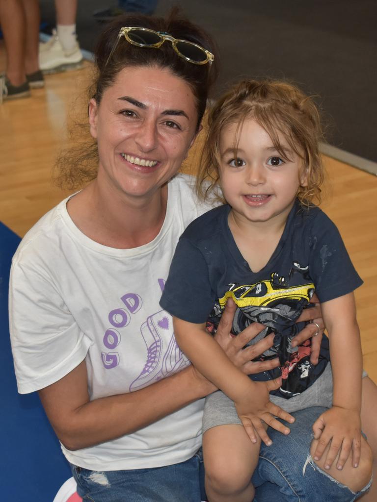 Matei and Oana Nastea at the Reef 'n' Beef Fight Night, Bravus Arena, Rockhampton, on October 21, 2023.