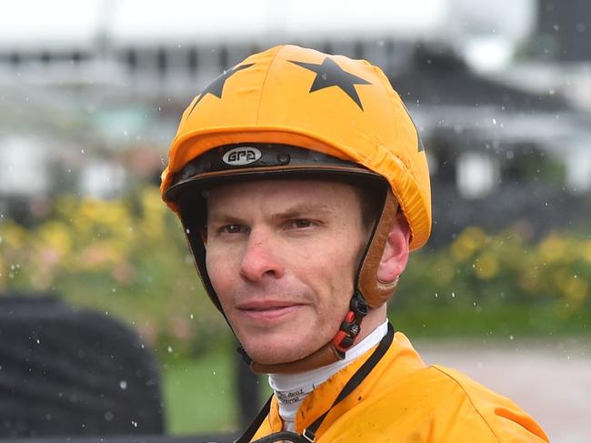 Ben Melham after High Approach won the TAB Trophy at Flemington Racecourse on November 01, 2022 in Flemington, Australia. (Photo by Reg Ryan/Racing Photos via Getty Images)