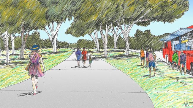 An artist's impression of the Bundilla Beach masterplan. Picture: Supplied