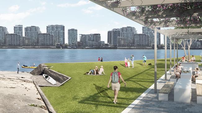 An artist’s impression of the Bulimba Barracks masterplan.