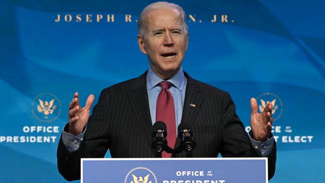 US President-elect Joe Biden has been inconsistent on the issue of policing. Picture: Jim Watson/AFP