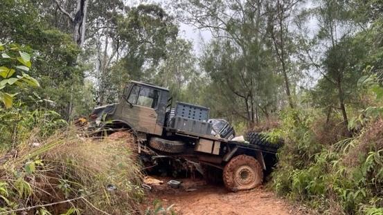 The waterlogged CREB track last year. Picture: Queensland Police