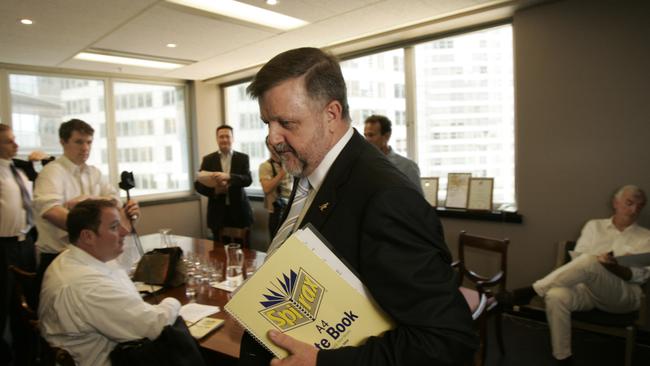 Then-company chief executive John Finnin at a 2007 Sydney press conference.