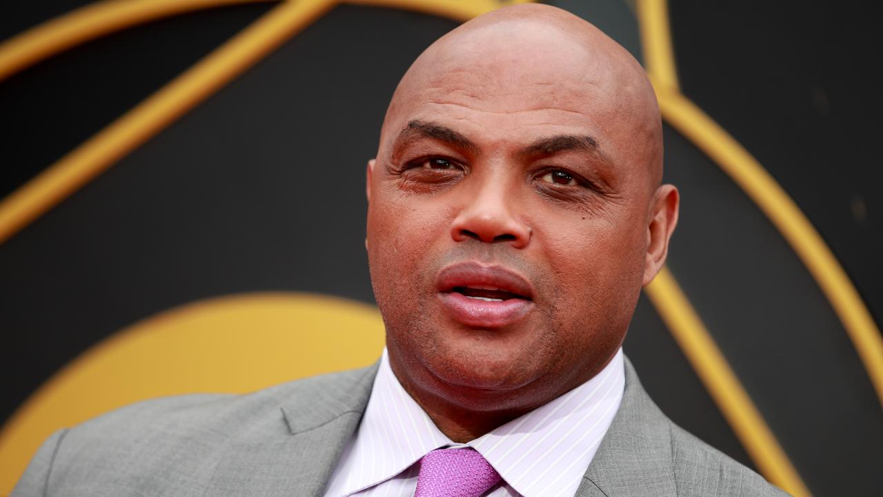 Charles Barkley was giving it back to some cheeky fans. (Photo by Rich Fury/Getty Images)