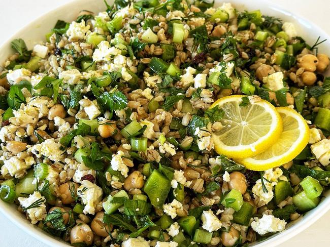 A Greek grain salad.