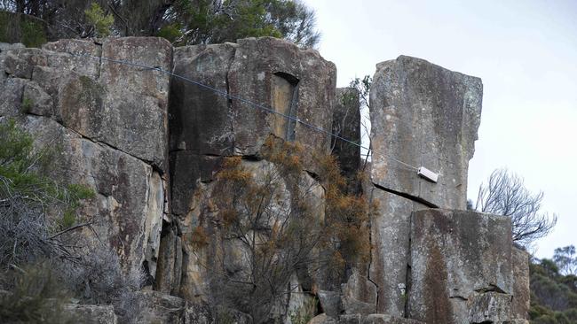 The rock above the Tasman Highway, just south of Orford. Picture: Chris Kidd