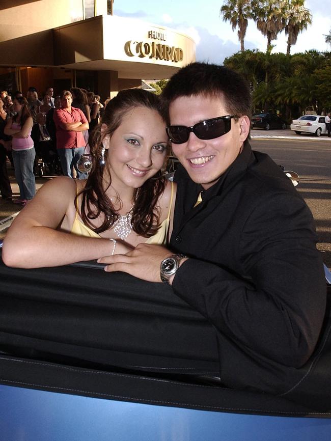 NOVEMBER 14 2005, NEWS-GCB, Reporter:Katie Ots Details:Palm Beach Currumbin State School Formal at Conrad Jupiters Casino Broadbeach l to r Jess Veg and Jonathan Dennien Pic:Alex Carter