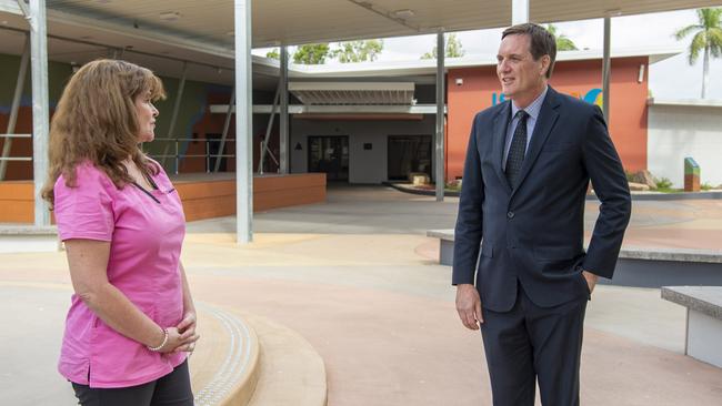 Moranbah, 7 May 20, Grosvenor Coal Mine Blast.Dr Deborah Simmons,, Dr Anthony Lynham, Minister for Natural Resources, Mines & Energy.Photo : Daryl Wright