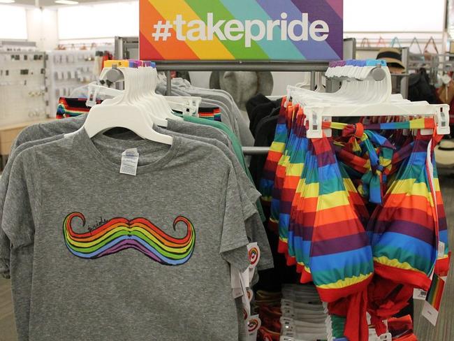 "Pride wear" items withdrawn from sale in Target stores in the US after an outcry from anti-LGBTIQA+ protesters. Picture: Supplied