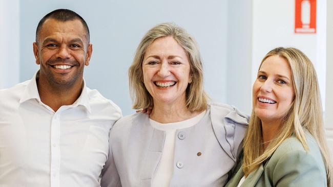 Beale with members of his legal team: barrister Margaret Cunneen and solicitor Lauren MacDougall. Picture: David Swift