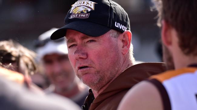 Craigieburn coach Peter Bugden was ecstatic with his team’s win. Picture: Jamie Morey