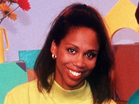 Aust TV  presenter Trisha Goddard (l) with  Colin Buchanan (r) on set of TV program 'Play School' 11 Jul 1996.   30th birthday  /TV/programs/Titles/Play/School