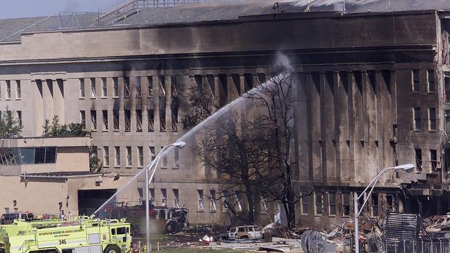 The Pentagon was attacked after the World Trade Centre was targeted. Picture: Stephen Jaffe