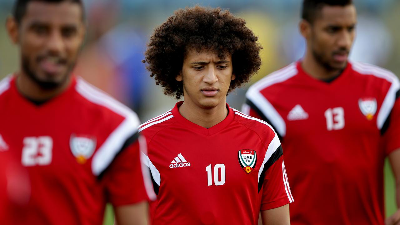 UAE's Omar Abdulrahman (#10) during UAE's training session at No. 2 Sports Ground,Newcastle .Picture Gregg Porteous
