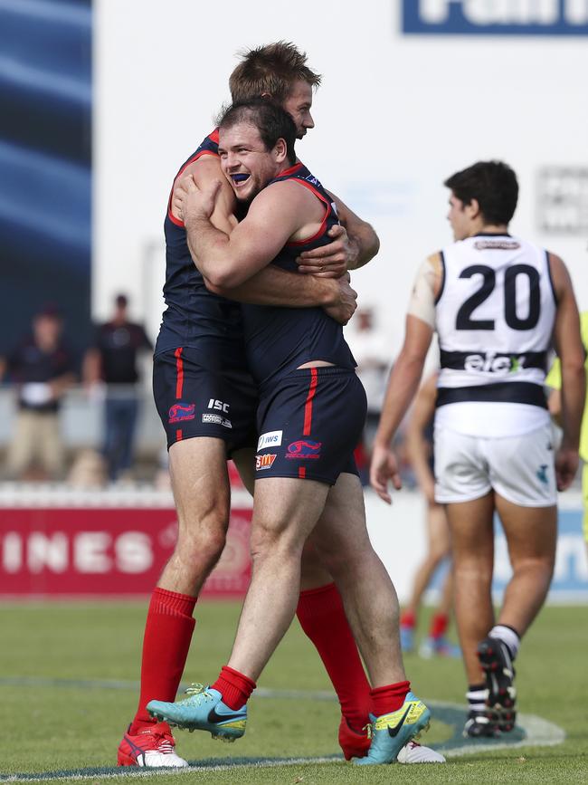 Ex-Norwood player Caleb Edmead booted 24 goals for Two Wells against Hamley Bridge on Saturday. Picture: Sarah Reed