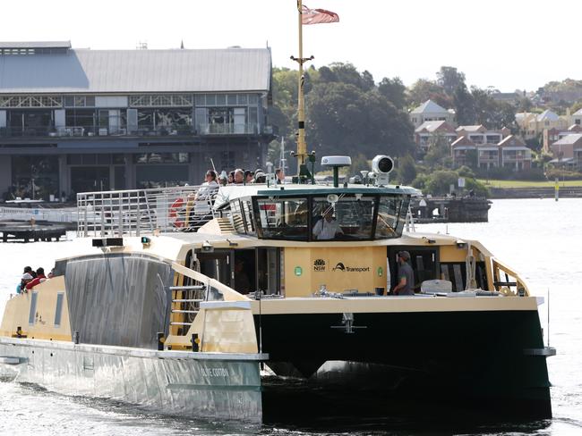 The Olive Cotton is one of the River-Class ferries that are too tall to safely pass under some bridges on the Parramatta River. Picture: Damian Shaw