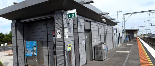 The Diggers Rest train station has had its toilets locked for years. Picture: Mike Keating.