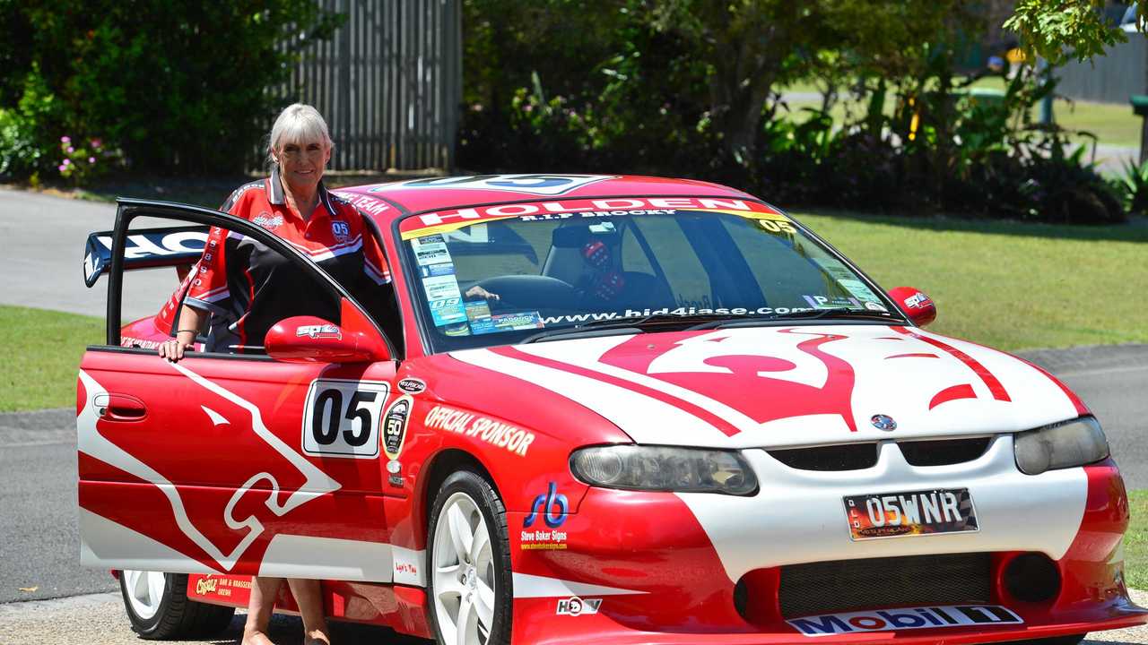 Lyn Hunt WITH HER 2002 Holden Commodore VX SS. Picture: John McCutcheon