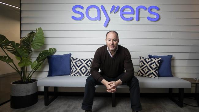 Luke Sayers, chairman of Sayers Group, in his offices in Melbourne. Picture: Arsineh Houspian