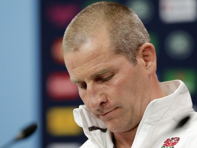 Rugby Union - England v Australia - IRB Rugby World Cup 2015 Pool A - Twickenham Stadium, London, England - 3/10/15 England head coach Stuart Lancaster during a post match press conference Action Images via Reuters / Henry Browne Livepic