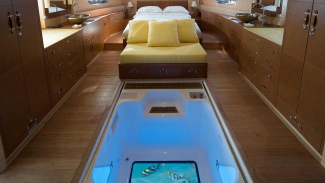 Soneva Aqua luxury yacht owned by Soneva Fushi Resort, Maldives.