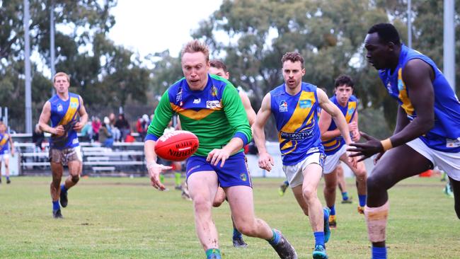 Luke Barmby in action for Golden Grove this season. Picture: Golden Grove Football Club